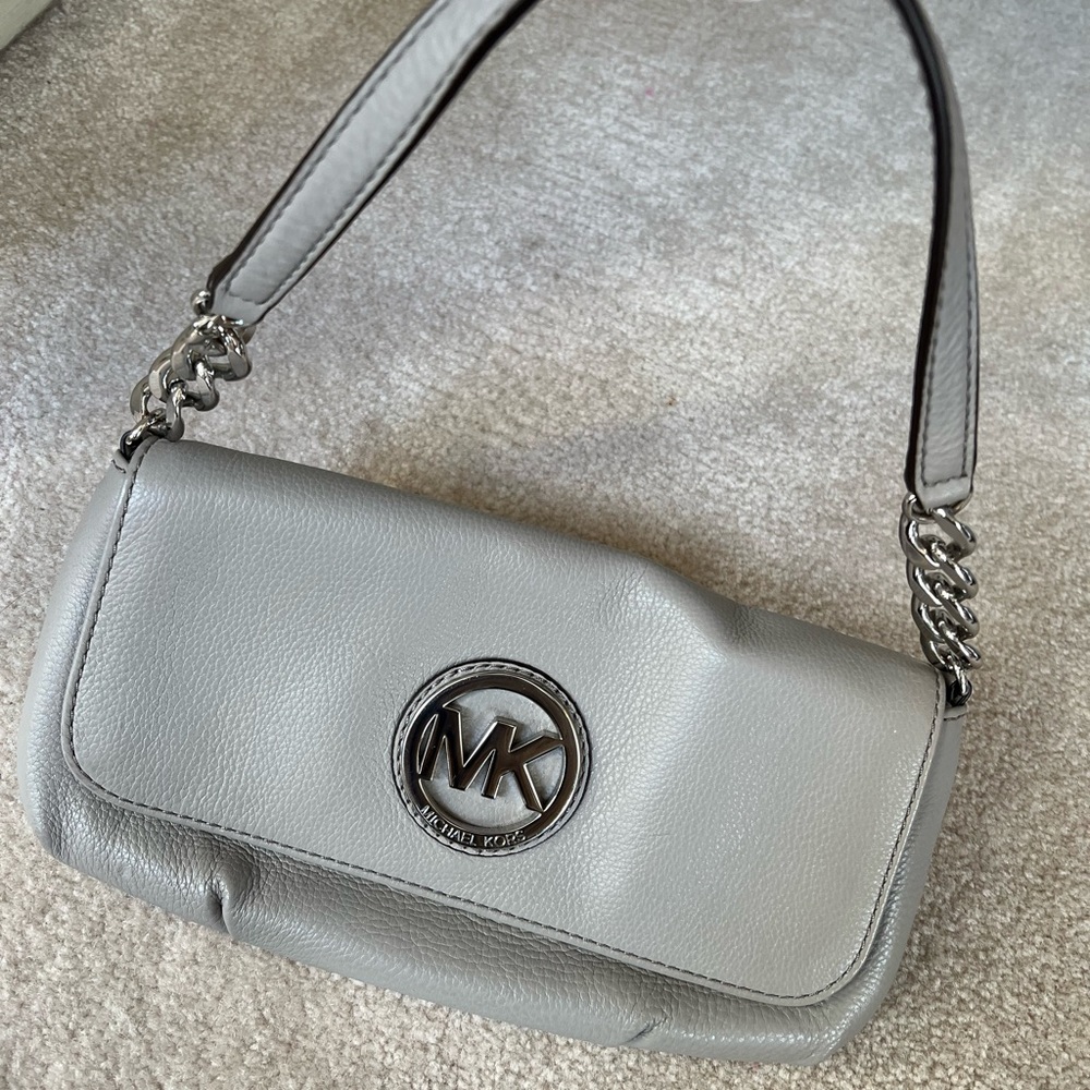 Michael Kors Gray Snap Closure Purse